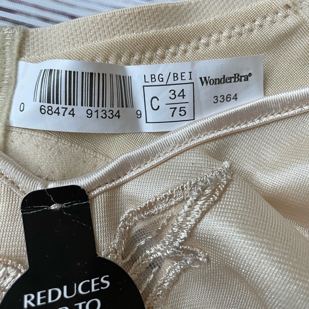 RARE Wonderbra Minimizer 3364 Butterfly Detail Bra Light Beige 34C NWT- Lot of 3 - Picture 3 of 13